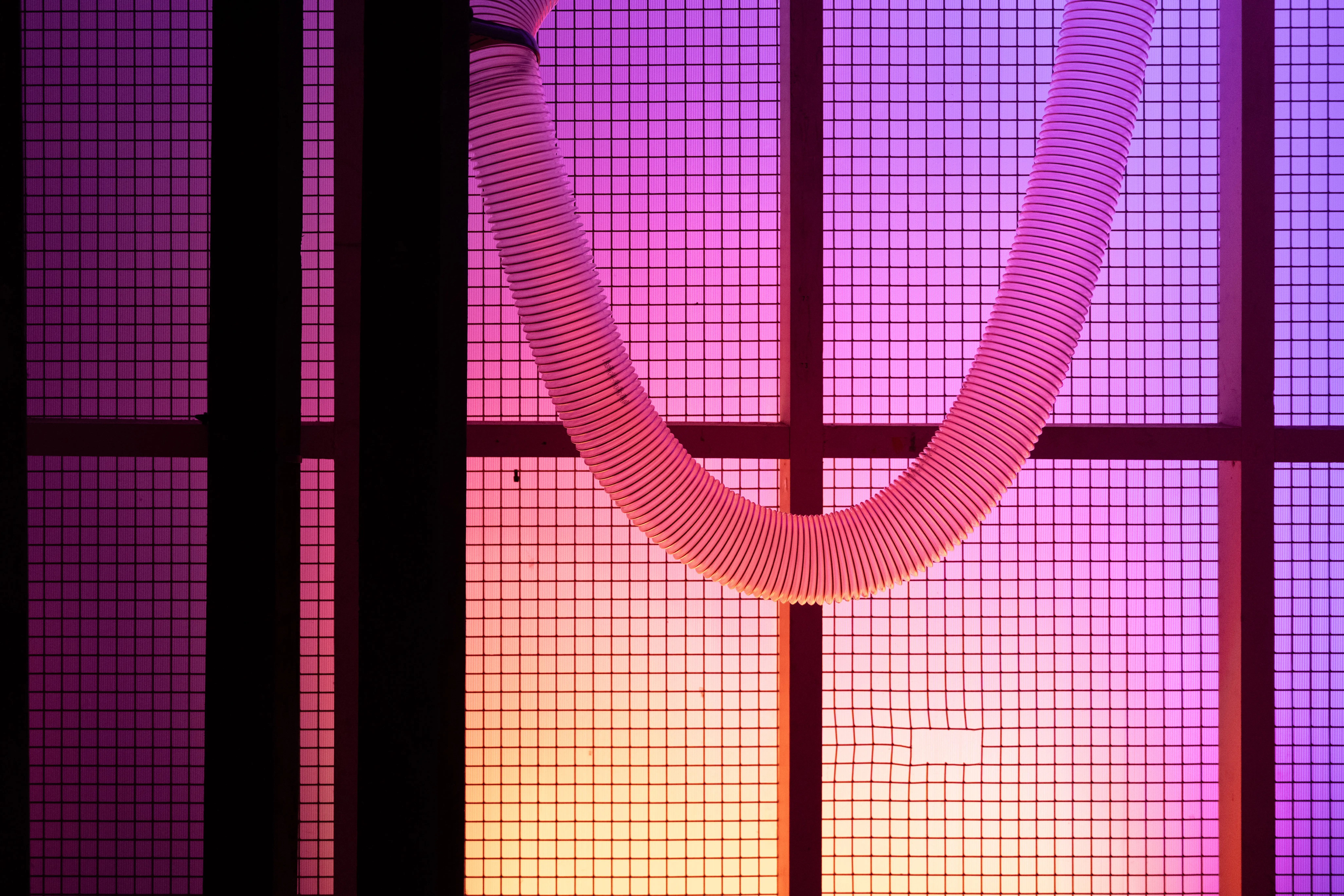 Tube in glowing light